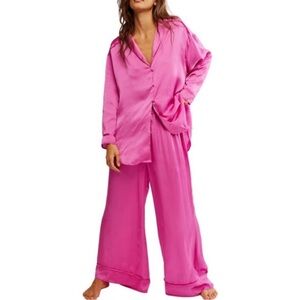 Free People Pink Pajama Set